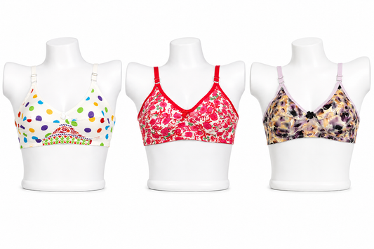 Pack of 3 Random Print Loan Bra